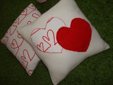 avant arriere coussin coeur