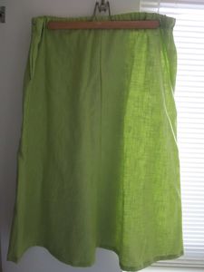jupe lin vert