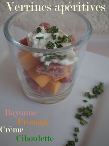Verrines fromage bayonne