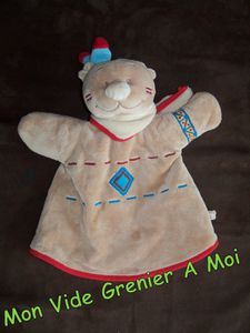doudou OURS noukies indien marionnette Noukie's (1)