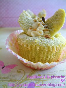 Cupcakes papillons à la pistache