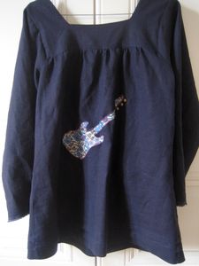 tunique guitare marine
