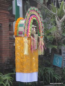 Bali,Galungan,détail d'un Penjor ,Ubud,Indonésie-copie-1