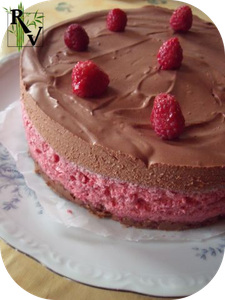 Entremet chocolat framboises