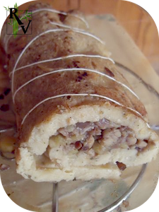 Rôti de Seitan Farci aux Pommes et Marrons