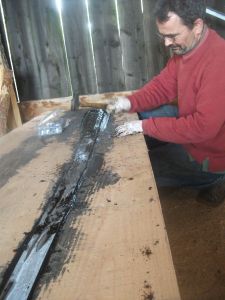 Pose des palâtres