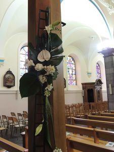 mariage:décoration de l' église