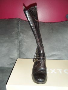bottes vintage zippées à lacets