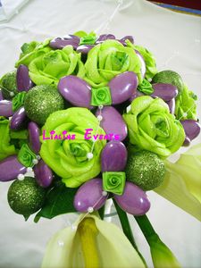 Bouquet arums et paillettes 7