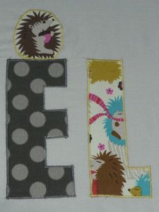 Tableau en tissu - décoration prénoms en tissu - créationsaufildeleau