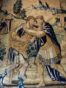 07a. Jacob et Esaü, tapisserie d'Azai le rideau