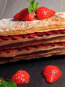 Millefeuille chocolat/fraise
