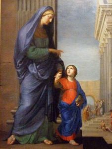 Ste anne et Notre Dame allant au temple, J. Stella, XIIe