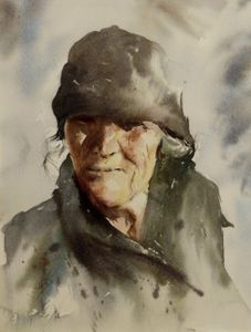 La portugaise JL Decron 2012 aquarelle 36x28