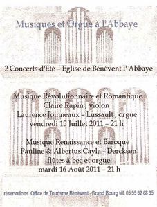 Concert orgue 16 aout 2011