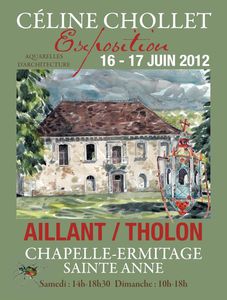 Exposition d'aquerelles à la chapelle Sainte Anne d'Aillant-sur-Tholon