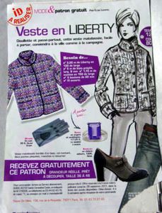 patron veste modes & travaux