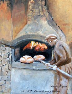 Cuisson du pain à l'ancienne