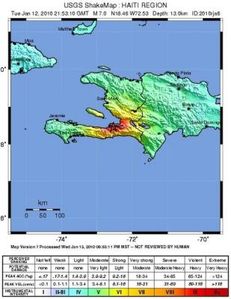 Karte zum Erdbeben (US Geological Survey) Karte zum Erdbeben (US Geological Survey)