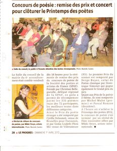Article Le Progres - 1° Avril 2012