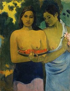 Deux femmes tahitiennes - Gauguin