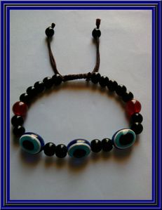 bracelet perle bleu