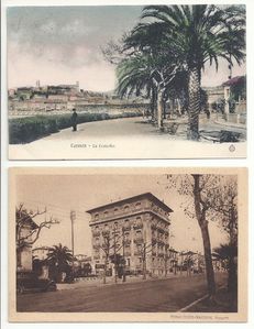CP Lot de 2 cartes postales Cannes Croisette Hôtel 1906