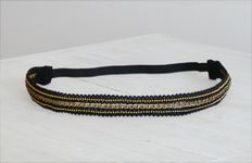 BCA124 headband noir et chaine dorée 1