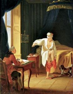 Voltaire Jean Huber Le lever de Voltaire