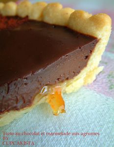 Tarte au chocolat et marmelade aux agrumes-4
