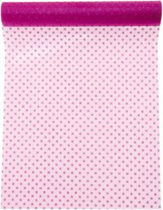 I-Grande-3387-1-chemin-de-table-a-pois-sur-organdi-fuchsia.