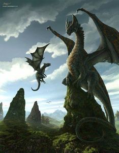 dragonne et petit