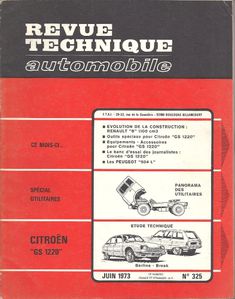 RTA 325 – Citroën GS 1220 – Evolution Renault R8 – Juin 1973