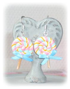 boucles d'oreilles sucette fimo