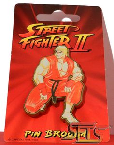 035-Ken Street Fighter II Pin Brooch
