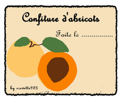 Confiture d'abricots - Etiquette (tag)