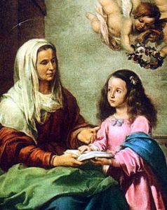 Anne et Joachim : 26 juillet. Sainte Anne et la Vierge Marie.