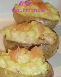 pommes de terre farcie au saumon