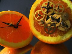 orange o clock wallpaper-abyss