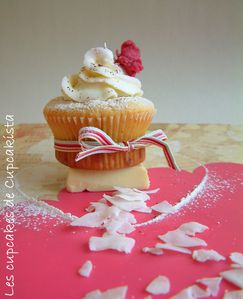 Cupcakes Chocolat Blanc aux Paillettes de Coco