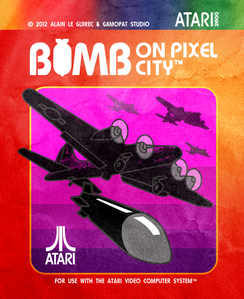 bomb on pixel city atari 2600
