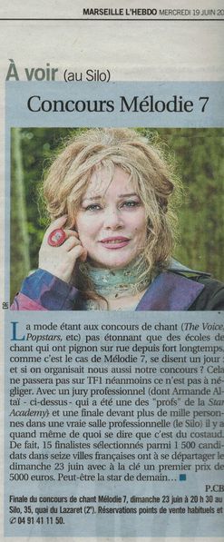 Article Marseille L'Hebdo du 19.06.2013