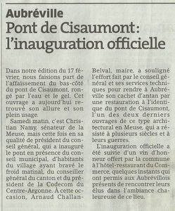 Inauguration du pont de Cisaumont 10-12-2011