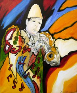 ncbeauverger le clown musicien 55x46