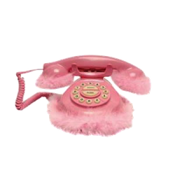 Telephone rose fourrure