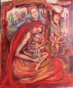 Vierge à l'enfant (65x54)