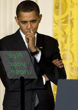 Obama les doigts dans le nez