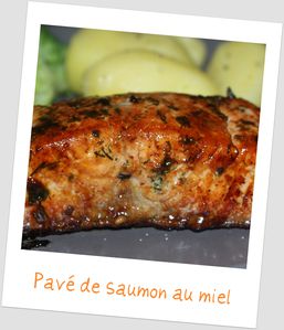 pavé de saumon au miel