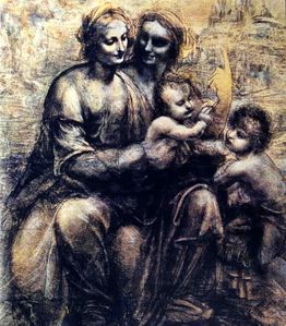 Leonardo da Vinci Marie Anne jésus et jea bapt