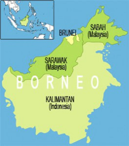 borneo carte de malaisie